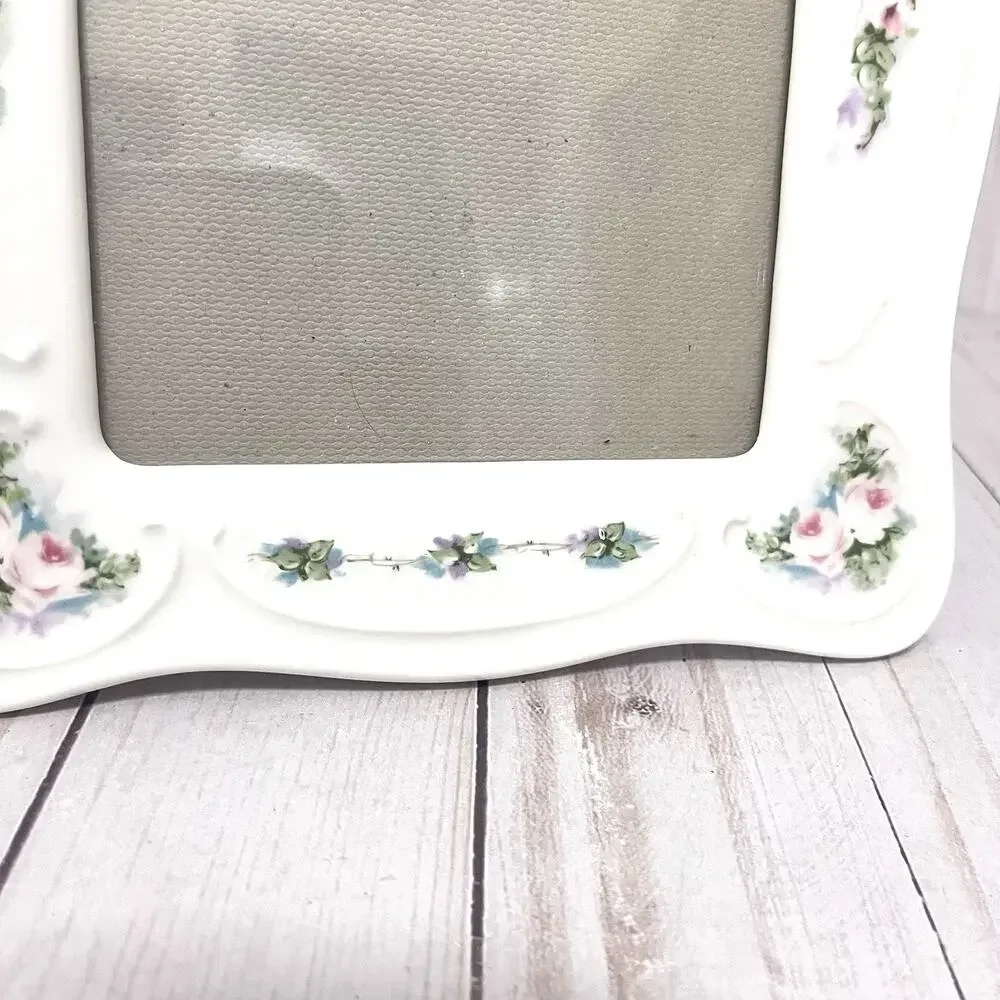 Terragrafics Vintage Frame Ceramic Porcelain Rose Cottage Core Shabby Chic